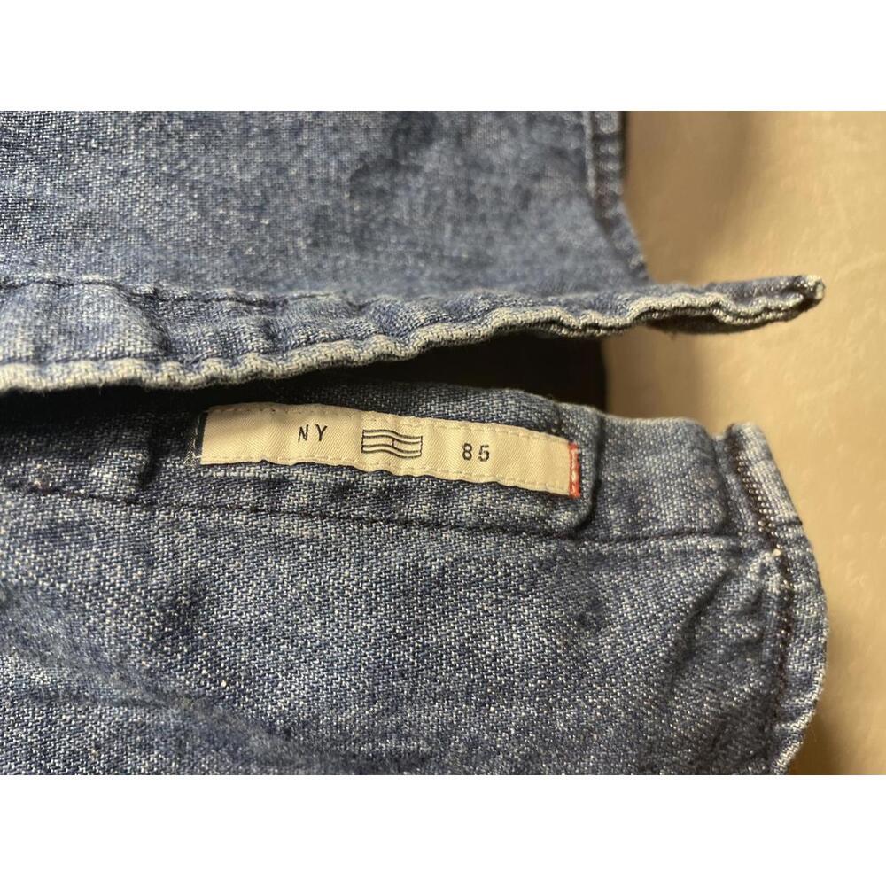 Tommy Hilfiger Denim Shirt Men's Medium Women's Large Button - Picture 6 of 9